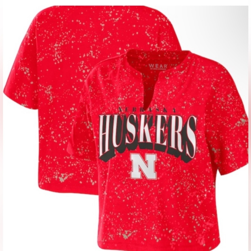 Women's University Of Nebraska
Notch Neck Tie-Dye Shirt Size S NWT WEAR